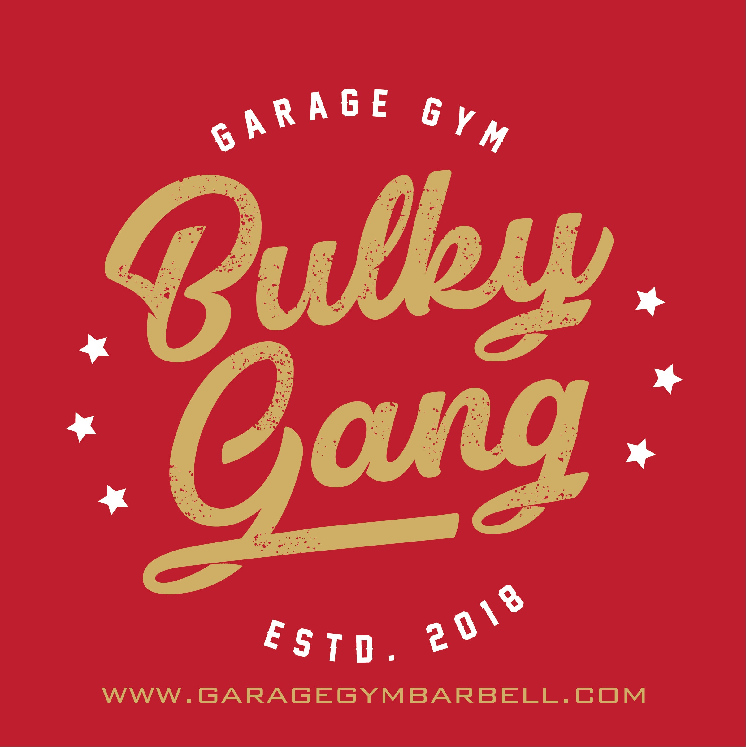 BULKY GANG Banner 3x3 - Garage Gym Barbell